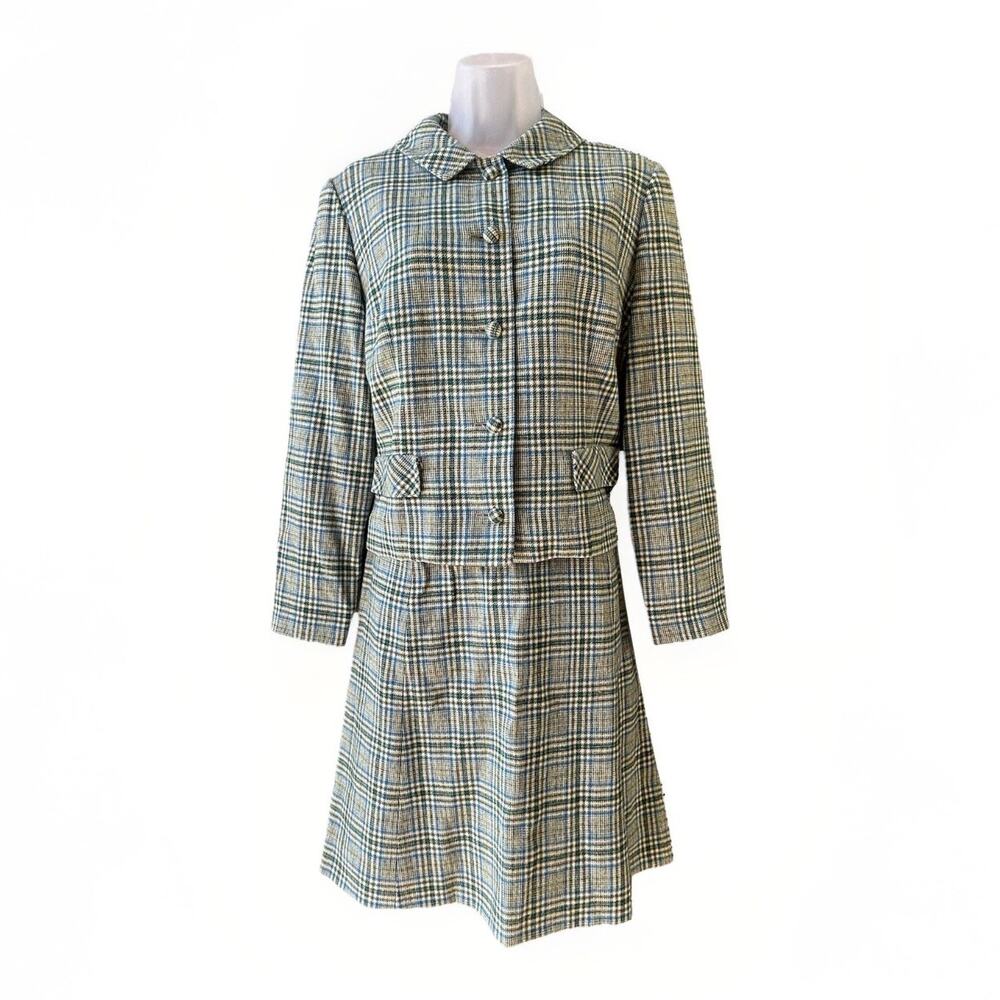 Vintage Pendleton Skirt Suit 100% Wool Women's Size 14 (Modern 8-10) Plaid